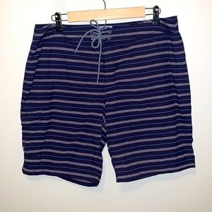 J Crew Blue Striped Long Board Shorts